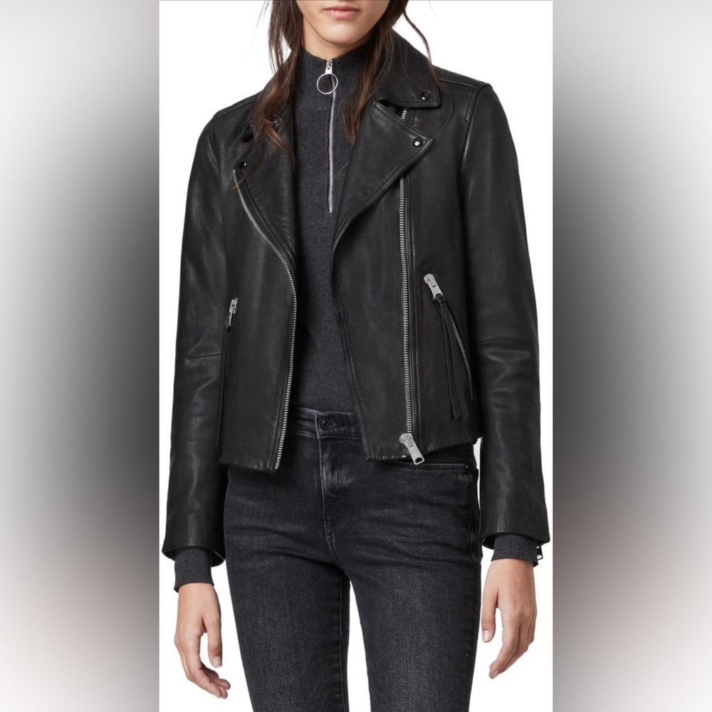All saints leather jacket. Worn twice, like brand new. Size 10